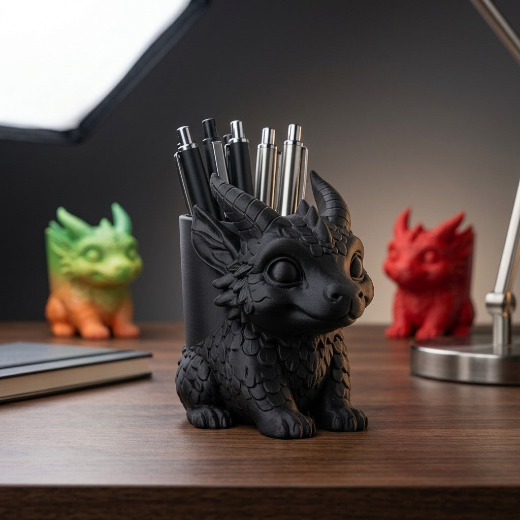Dragon Desk Pen Holder+Stationery Organiser
