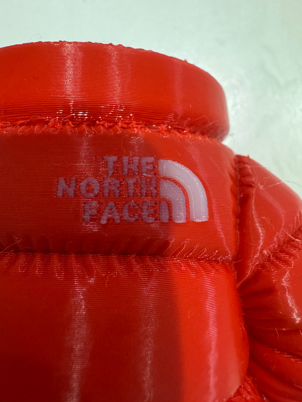 Northface Red puffer jacket Logo Pen Holder/Desk organiser