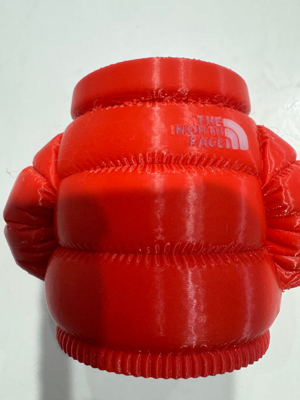Northface Red puffer jacket Logo Pen Holder/Desk organiser